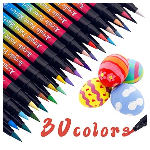 Withosent 30 Rotuladores Acrilicos, 1-6mm Rotuladores Permanentes de Colores, Rotuladores Pintura Acrilica Punta de Fina para Ceramica Piedras Metal Madera Vidrio Graffiti