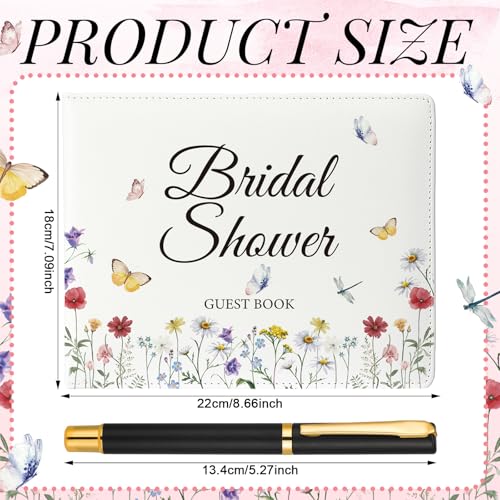 Image of Patelai Bridal Shower Guest Book Decorations Guest Book Sign Alternative Signature Bridal Shower Gifts for Wedding Bachelorette Party with Pen
