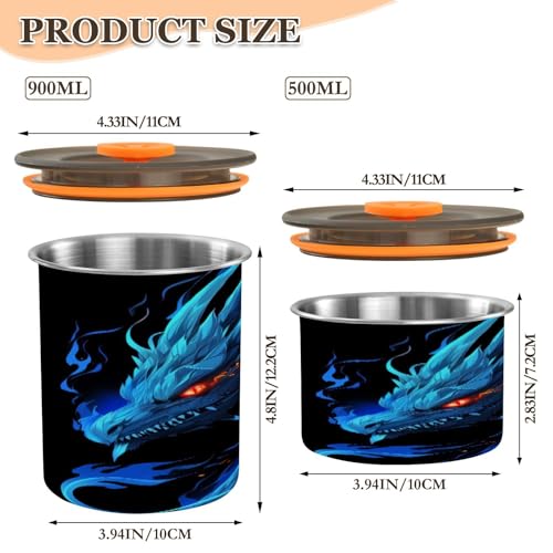 Contenedor hermético de acero inoxidable Blueangle 500ml miniatura 2