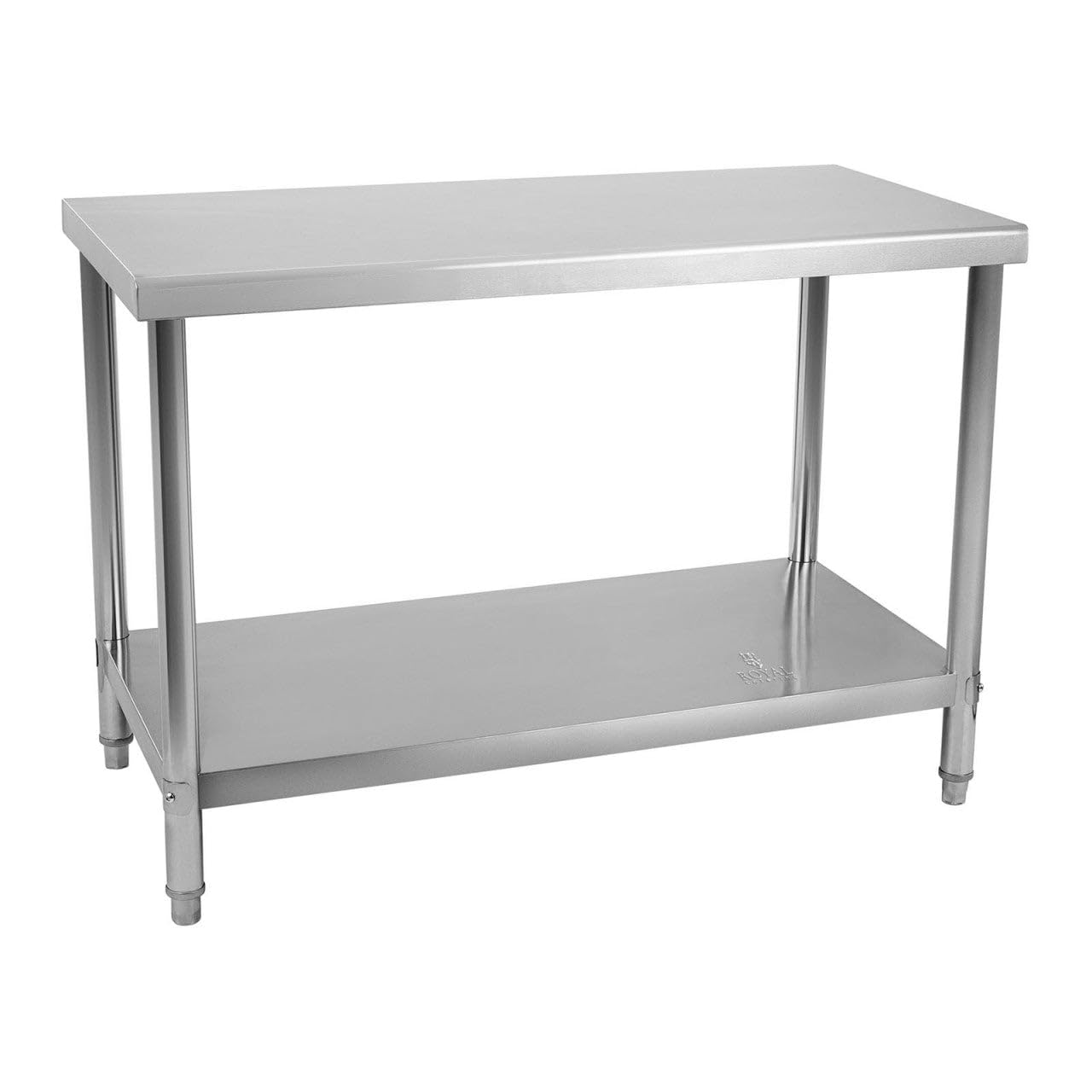 Helloshop26 Tavolo da lavoro INOX professionale 120 x 60 cm capacità 137 kg 14_0003682