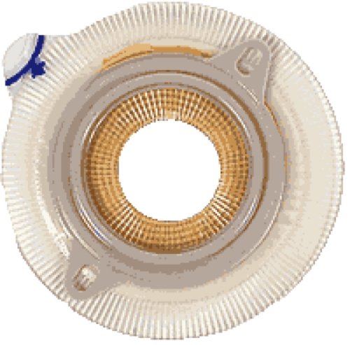 Coloplast Assura Two-Piece Cut-to-fit Nonconvex Extra-Extended Wear Skin Barrier with Flange and Belt Tabs 3/8" to 1-3/4" Stoma Opening, 2" Flange, Round, Transparent Adhesive (Box of 5 Each)