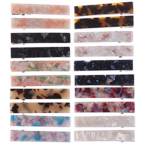 Vaipi 20 pieces acrylic resin hair clips rectangle duck…