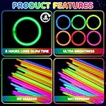 Mega-L 100 PCS Bright Glow Sticks Bulk - Halloween Glow in the Dark Party Supplies, 8" Glowsticks Easter Party Favors with Bracelets and Necklaces Light Sticks Bulk Party Favors for Kids or Adult - Image 5