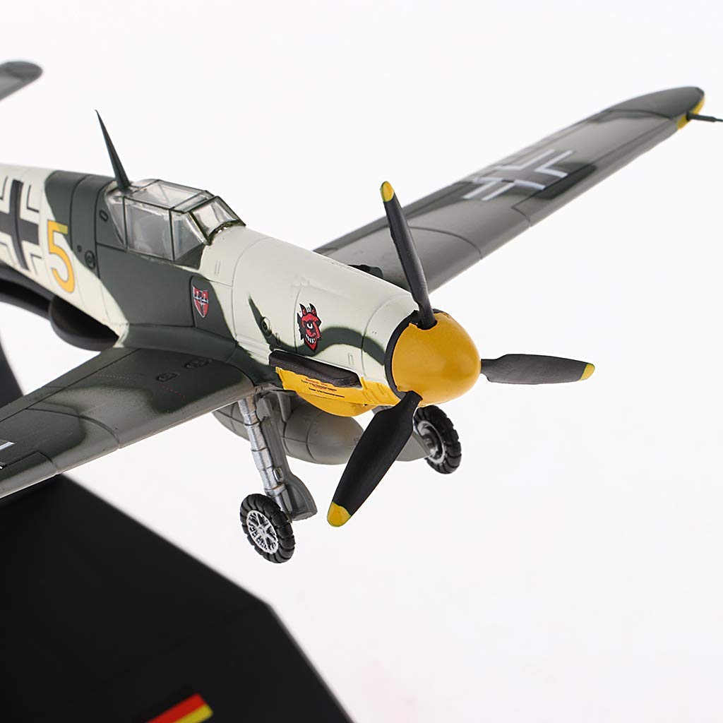 zalati Battle Plane 1:72 Fighter Airplane with Display Stand Holder for Germany Piston Model BF-109 Aircraft Decor Gifts Toys Aged 14+ - Image 4