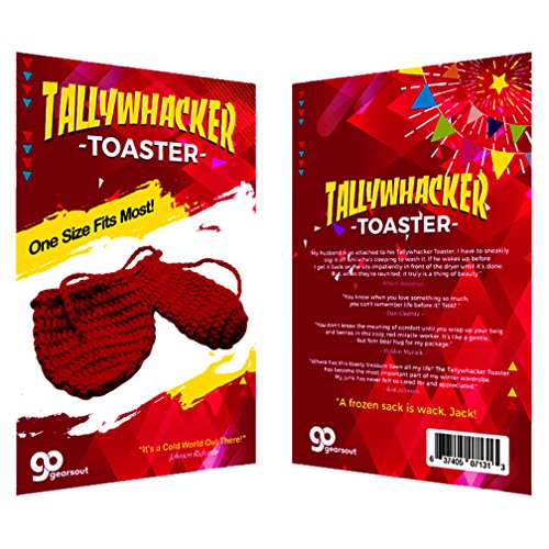GO Tallywhacker Toaster - Knit Warmer - Winter Weather Gear for Men - Red - Hand Knitted Crochete Sweater3