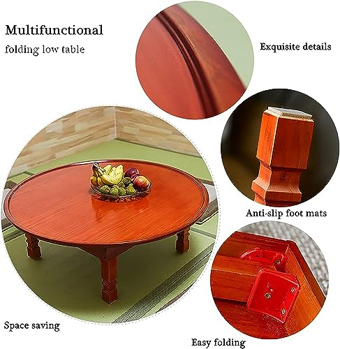 Table basse pliante en bois massif avec un grain naturel et finition lisse