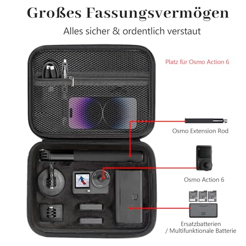 Funda rígida para DJI Osmo Action 6 compacta y bolsa de almacenamiento compacta 2