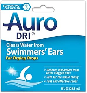 Auro Dri Swimmer’s Ears Drying Drops | Relives Discomfort from water clogged ears | 1 oz | Pack of 6