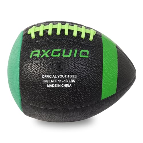 AXGUIQ PassCatch Kids/Youth Size(Ages 5-13) Training Football, Composite Fatherless Bounce Back Youth Football, Training Improving Enhance Solo Passing Catching Skills (Deflated) - Thumbnail 3
