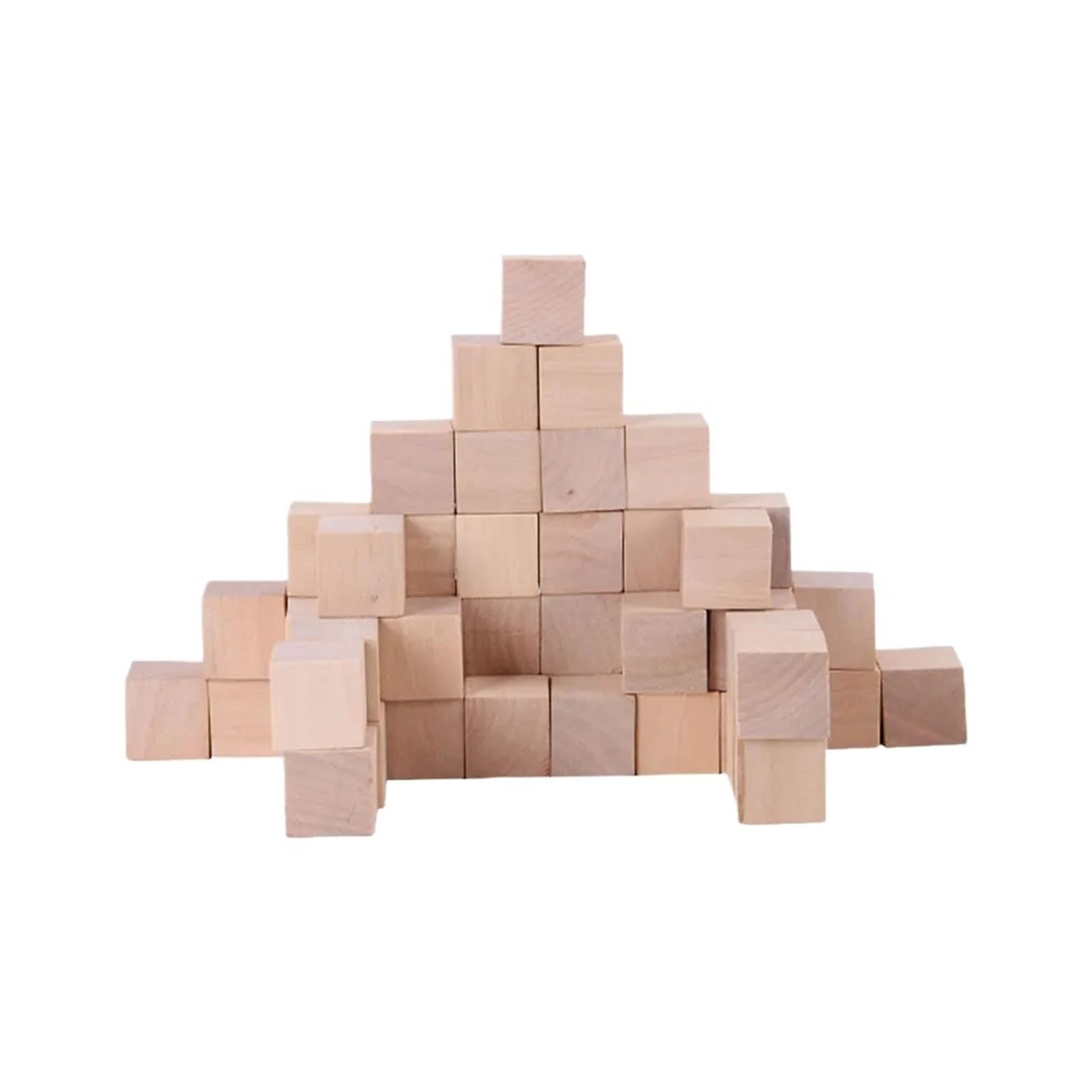 LSNNMU 200 Pcs 25mm Primary Color Square Cubes Wooden Craft Precise Cutting Wood Blocks for Crafts Building Materials DIY Project for Crafts