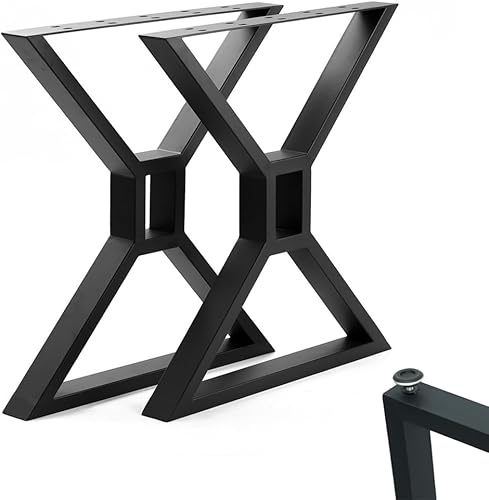 KaKaBB Patas de escritorio de metal de 28 pulgadas, patas de mesa industriales resistentes con patas protectoras ajustables, patas de muebles de