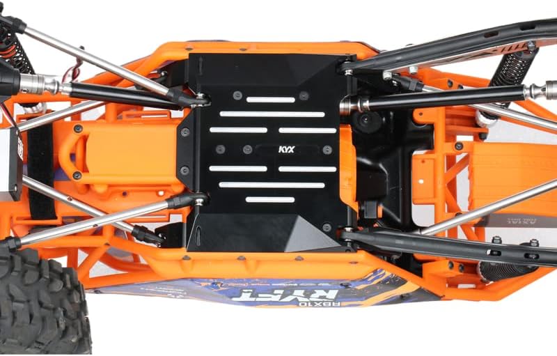 KYX Racing CNC Machined Aluminum Alloy Skid Plate Upgrades Parts Accessories for 1/10 RC Crawler Car Axial RBX10 Ryft