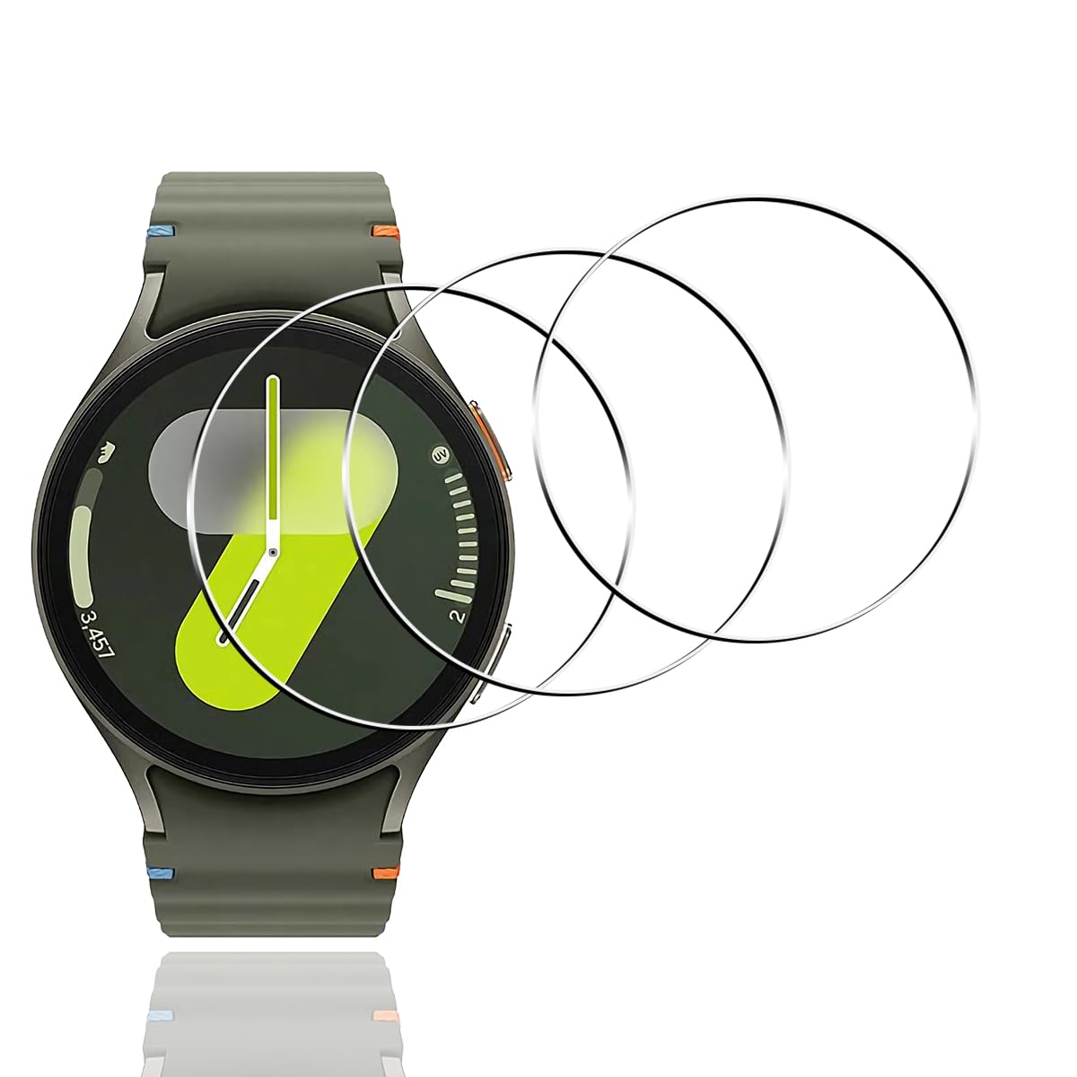 直径 44mm 円【時計用9Hガラスフィルム】 GALAXY WATCH 7 44mm【9Hガラスフィルム】