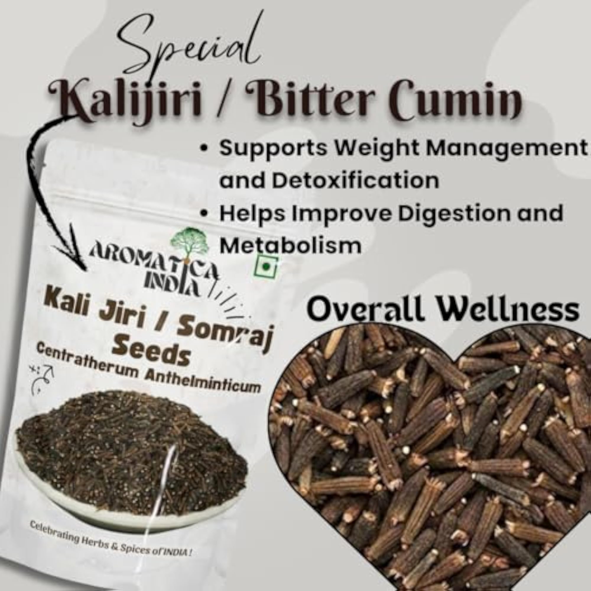 Aromatica Kalijiri Seeds for Herbal Ayurvedic Use