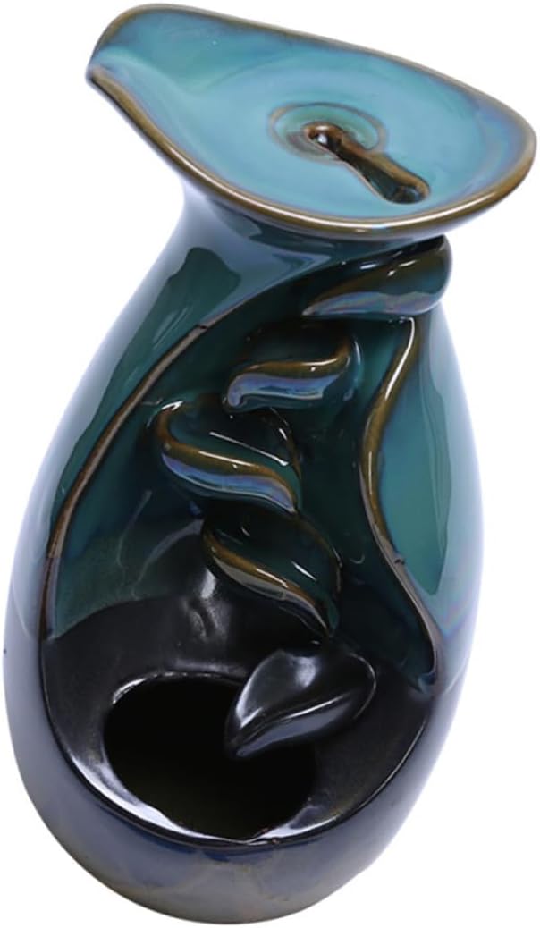 Backflow Incense Burner Holder Ceramic Aroma Censer Decorative Incense Holder for Home Meditation and Aromatherapy Desktop Ornament