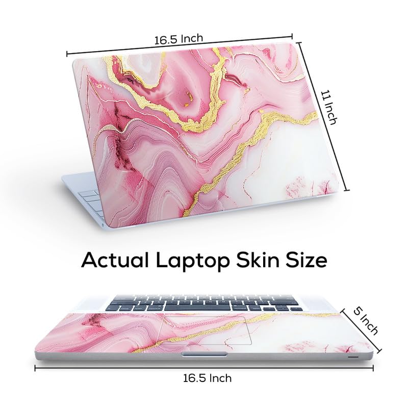 Image of Marbel D26 Top+Wrist Pad Vinyl Laptop Skin /Sticker /Cover for 17 to 17.3 Inches Laptops Laminated-Removable-HD Quality Compatible for Hp-Dell-Sony-Lenovo-Asus etc.(16.5x11 Inches)
