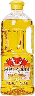 Luhua Cold-Pressed Chinese Peanut Oil 33.8 Fl Oz - Non-GMO, Pure Flavor for Cooking, Frying & Salads