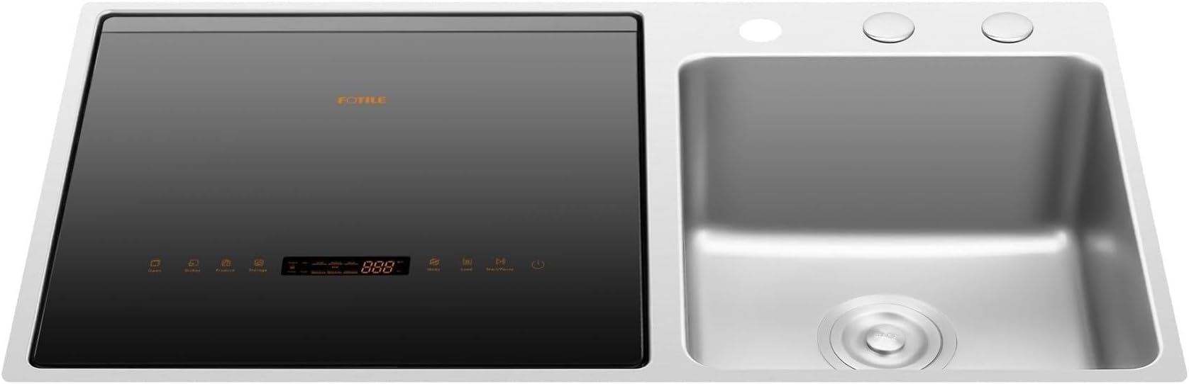 SD2F-P5L 3-in-1 In-Sink Dishwasher & Kitchen Sink Combo with 360° Cleaning, Produce Wash, Child Lock, Energy Efficient for Space-Saving Hygienic Kitchen Solutions (Dishwasher on the Left)