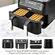 Airfryer Zubehör Waffeleinsatz Ninja Heißluftfritteuse Zubehör, Kompatibel mit Ninja AF400EU, SL451EU, SL400EU und AF500EU Doppelt Backschaleneinsatz, 2 Stück Silikon Belgische Waffelform