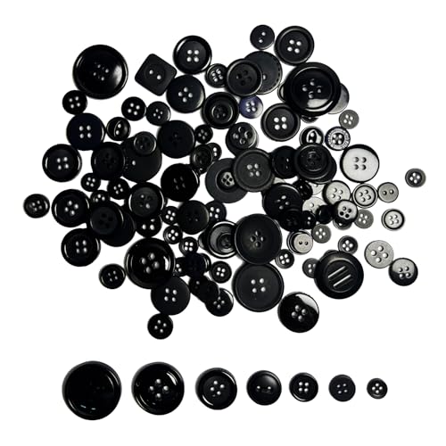 80-100 PCS Assorted Colored Resin Buttons for Sewing Crafts DIY Projects