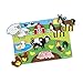 Melissa & Doug- Animali da Fattoria Puzzle in Legno, Multicolore, 19050