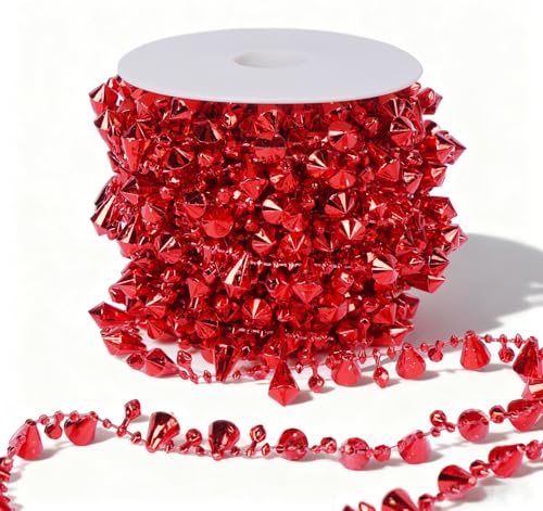 Anstore Christbaumkette Rot, Perlengirlande Perlenhochzeit...