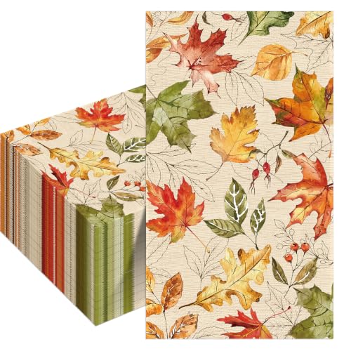 Fall Paper Napkins, Autumn Leaf Thanksgiving...