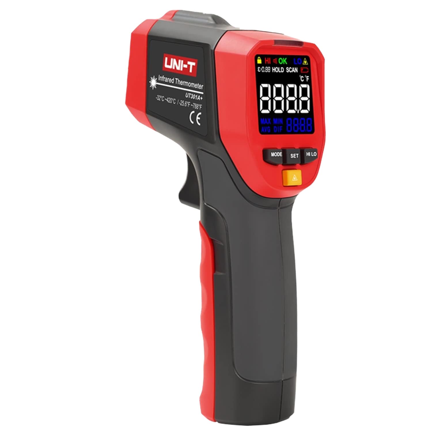 UNI-T UT301A+ Infrarot-Thermometer, 12:1, -32 °C-420 °C/-25,6 °F-752 °F