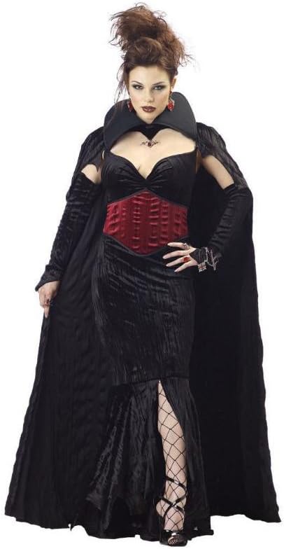 Women Medium (8-10) - Countess of Mayhem Costume Dress and Cape (shoes, fishnets, earrings, rings, bracelet not included)