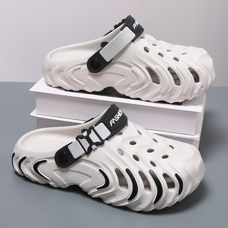Image of Men's Clog Garden Shoes Adult Mule Outdoor Sports Sandals Summer Water Beach Shoes Casual Comfortable Fashion Breathable Slippers Lightweight