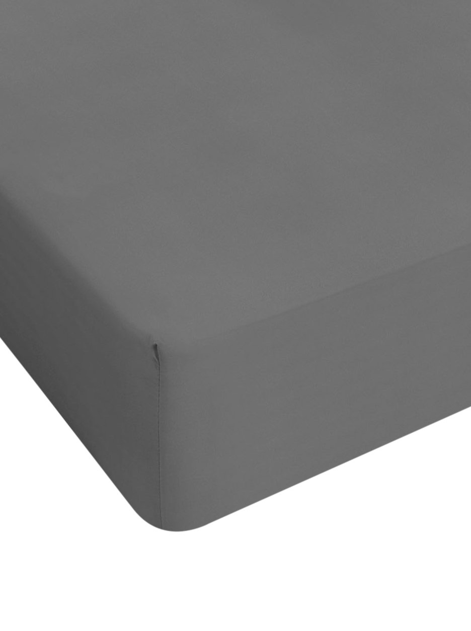 Sogni e Capricci Max Color Fitted Sheet with 25cm Corner, Smoke, single