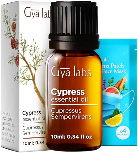 Image of 100% Pure Cypress Essential Oil - 0.34 Fl Oz - Cypress Oil for Hair, Skin, Diffuser, Aromatherapy & DIY Candle Making Scent