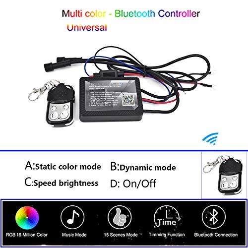 NBWDY Kits de luz LED Rock 4 Pods, luzes de poço de roda neon multicoloridas, kits de luz Underglow