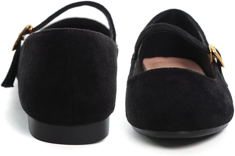 Stunner Women's Mary Jane Flats Fashion Round Toe Ballet Flat Shoes Comfortable Ankle Strap Flats Slip On Dress Shoes - Image 6