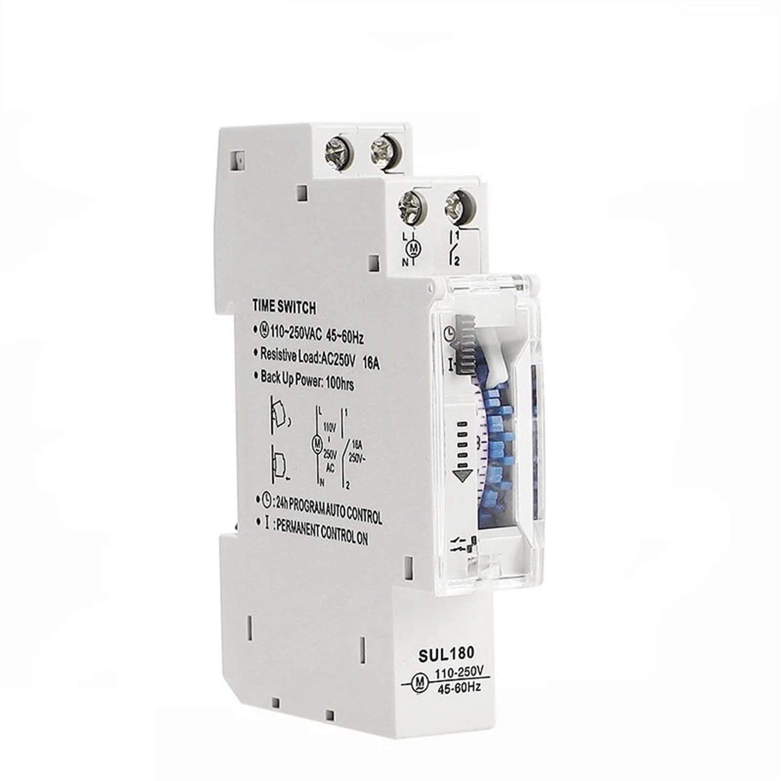 Minuterie mécanique TB45 Rail Din avec 96 programmations par jour