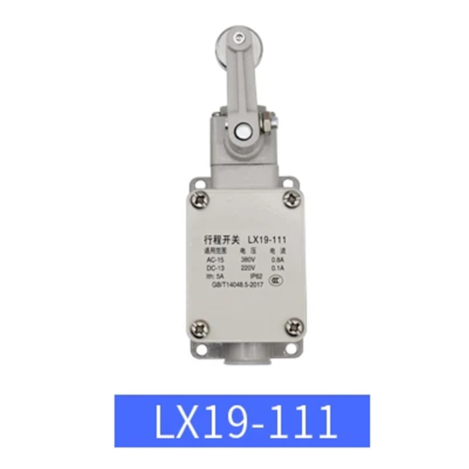 Microinterruptor de límite basculante de recorrido LX19-111, con retorno automático instantáneo, sin rosca, carcasa de aluminio, 5 A, IP62(LX19-111)
