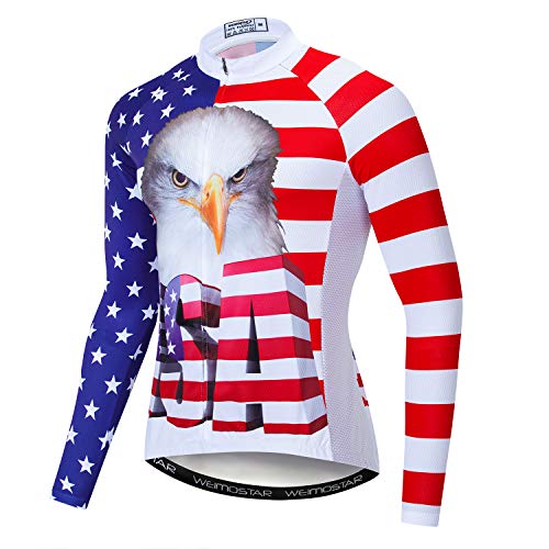 Radtrikot Herren Langarm Fahrrad Shirt Fahrradbekleidung Atmungsaktiv, usa, Groß Radtrikot Herren Langarm Fahrrad Shirt Fahrradbekleidung Atmungsaktiv, usa, Groß