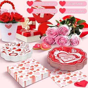 Dyliveshappyvalentinesdaypartysuppliesredwhiteheartlovepaperdinnerdessertplatesandnapkinssetredheartdisposabletablewareforanniversaryvalentinepartydecorationsserves30 Urban Country Home Decor Dylives happy valentine s day party supplies red white heart love paper dinner dessert plates and napkins set red heart disposable tableware for anniversary valentine party decorations serves 30 urban country home decor