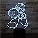 Produktbild shiyueNB USB 3D LED Nachtlicht Rockman Figur Multicolor RGB Dekoratives Licht Junge Kind Kind Baby Geschenk Spiel Megaman Tischlampe Nachttisch