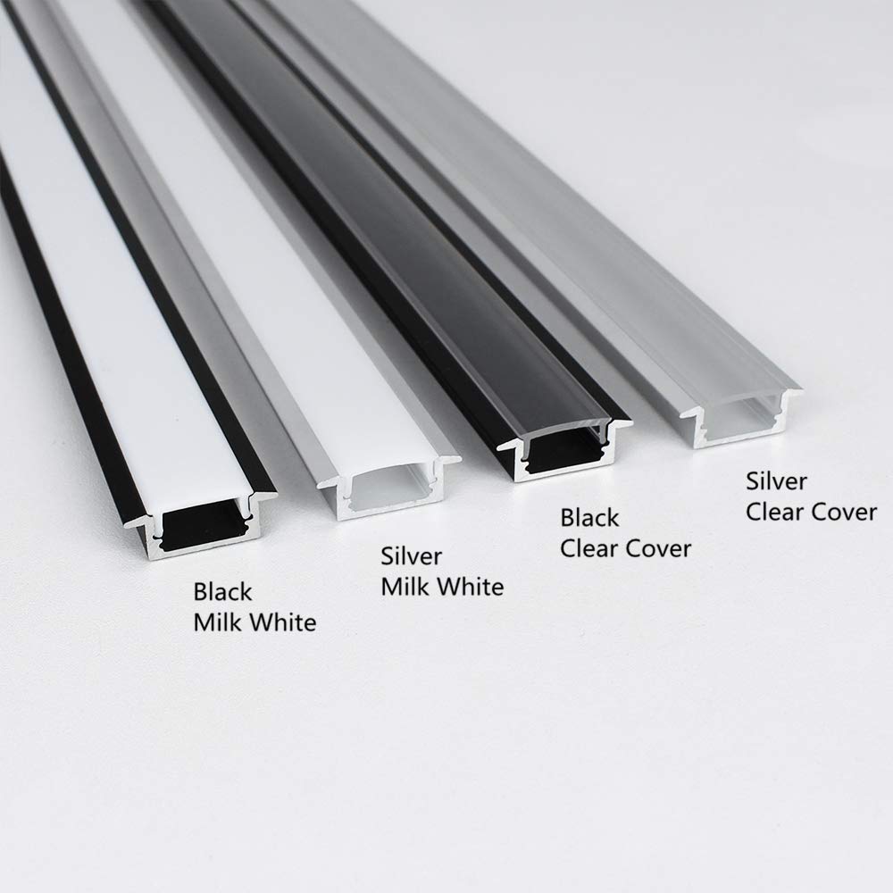 InShareplus 25-Pack LED Aluminum Channel System – U-Shape Track 6.6ft, Oyster White Diffuser, For 3528/5050 Strip Lights