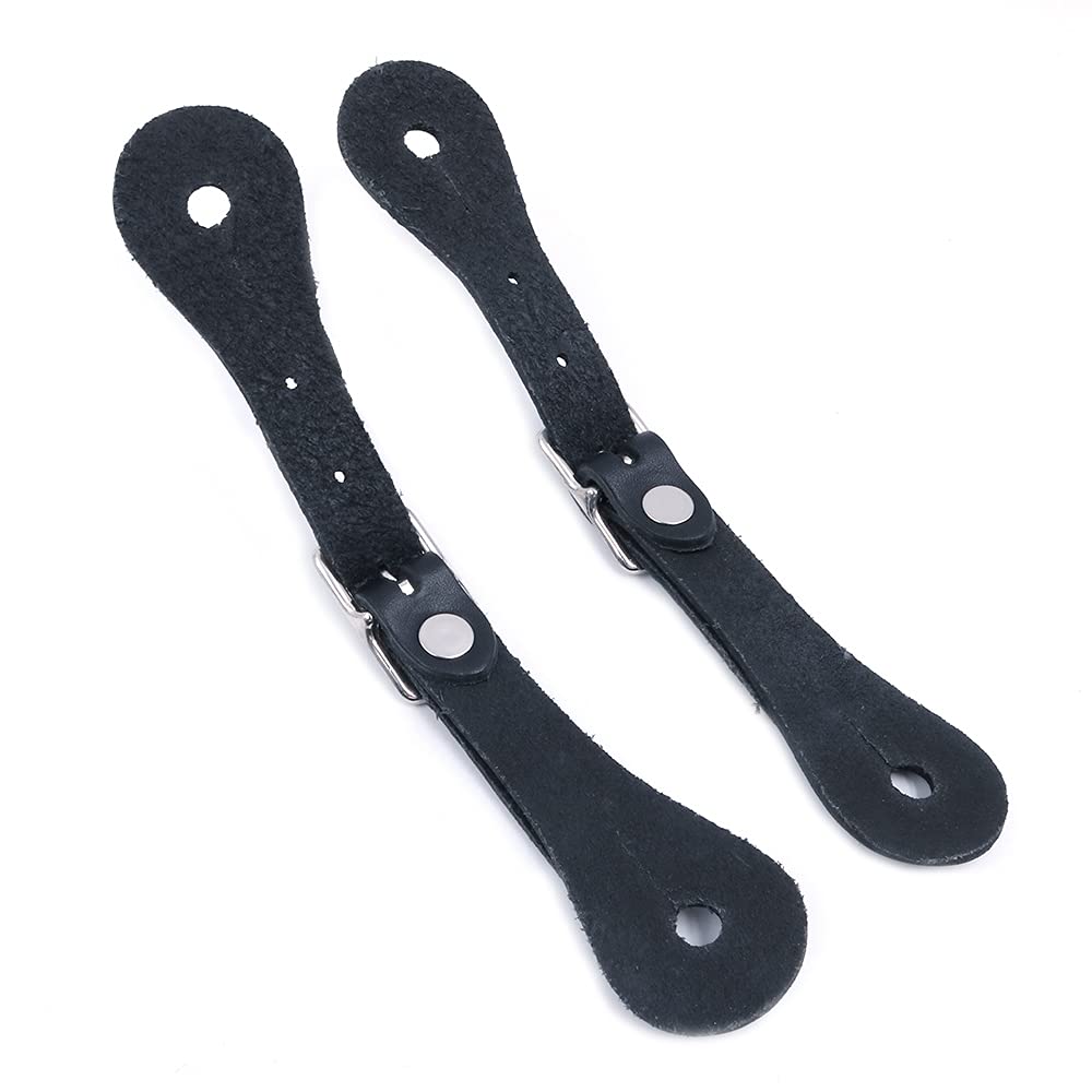 GORGECRAFT Sangles D'Éperon En Cuir - 4 Pièces Réglables - Western Homme/Femme - Fermoir Alliage Zinc