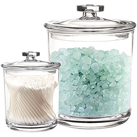 Youngever 2 Paquetes Qtip Dispensador de Plástico Transparente Cover