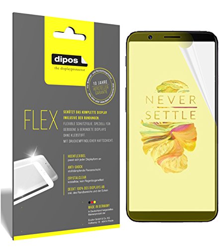 dipos I 3x Screen Protector compatible with OnePlus 5T - Covers Screen 100% - Protective Film