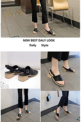 Sandales à talons blocs blanches taille 36 avec chaussures d'été boucle réglable