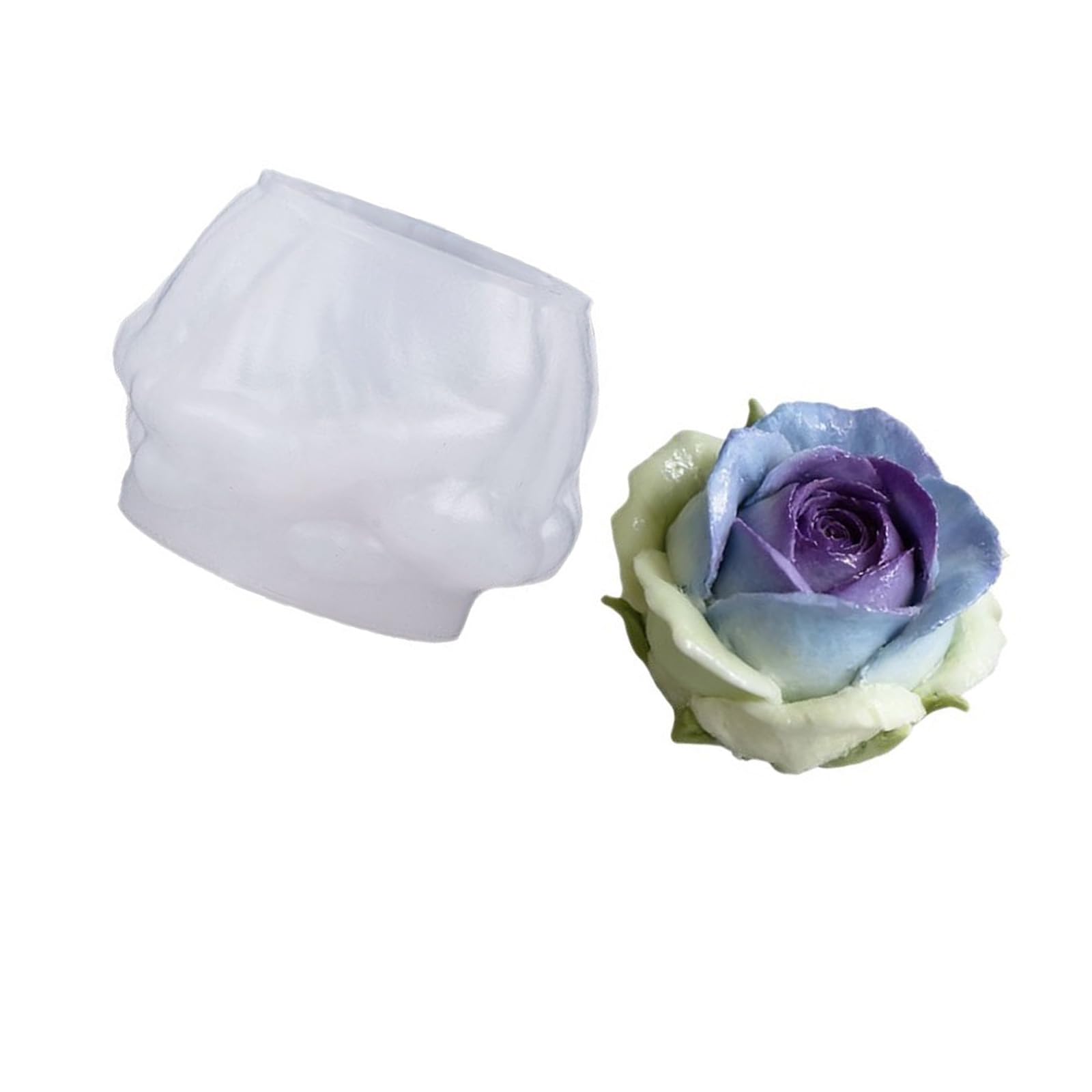 Zxfdsfdbnm Artistic Rose Making Mold Silicone for Soaps Creative Gift Multipurpose Use High Temperature Resistant