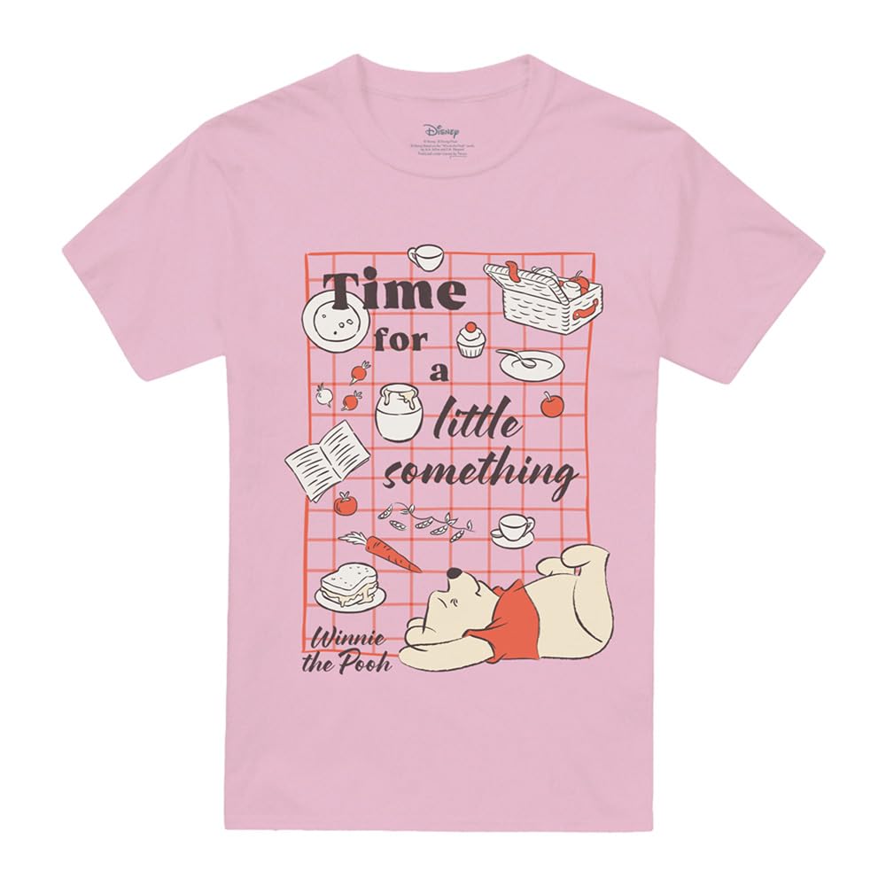 Disney Unisex Pink Winnie The Pooh Picnic T-Shirt, In | Size: Large
