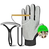 3PCS Pet Hair Removal Tool Set-Dog & Cat Hair Remover, Pet Hair Removal Glove, Carpet Rake for Carpet, Couch, Furniture, Car Interior & More-Reusable Pet Hair Remover for Multi-Surface Cleaning