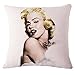 Housse de Coussin Décoratif Canapé Marilyn Monroe Double Face Taie d'oreiller Canapé en Carrée Lin de Coton pour Voiture Canapé Chambre Maison Intérieur Décoratif E1099 60x60cm/24x24inch