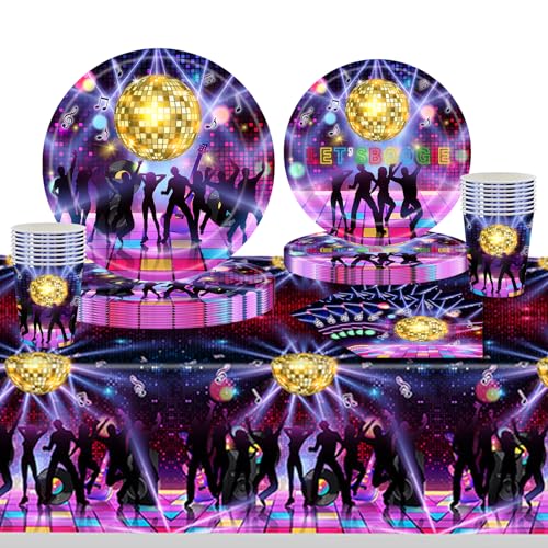 69Pcs 80s Party Supplies Tableware Set 16 9