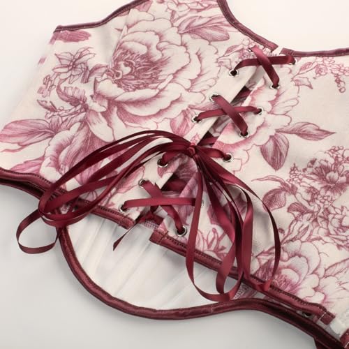 Image of Scarlet Darkness Corset Tops for Women Renaissance Floral Bustier Tops